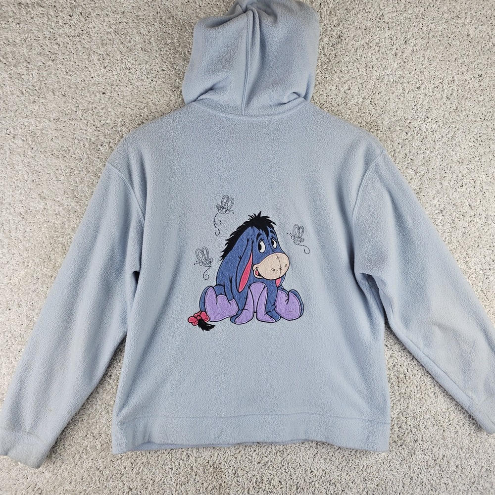 Vintage 90s Disney Winnie The Pooh Eeyore Butterflys Embroidered Sz M Y2K